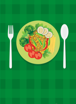 沙拉海报素材沙拉绿色健康食品海报背景矢量图高清图片