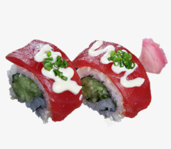 两块寿司吞拿鱼寿司高清图片