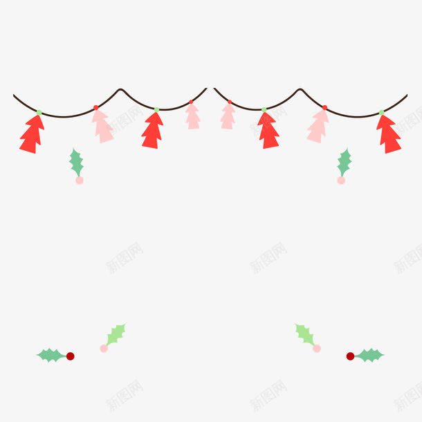 圣诞装饰元素png免抠素材_新图网 https://ixintu.com 圣诞树 圣诞节 红色 绿色