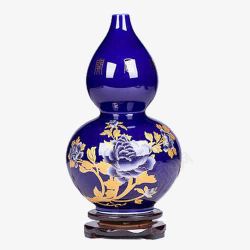 葫芦花瓶蓝色葫芦瓶高清图片