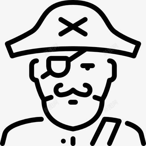 海盗图标png_新图网 https://ixintu.com captain 人头像 海盗 用户 舰长 船长 面部毛发