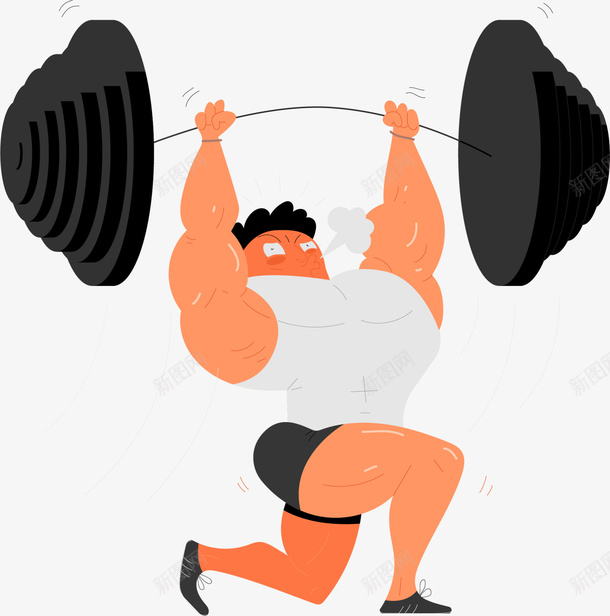举起杠铃的强壮男人png免抠素材_新图网 https://ixintu.com 举起杠铃 举重 健身 奋力 强壮男人 锻炼