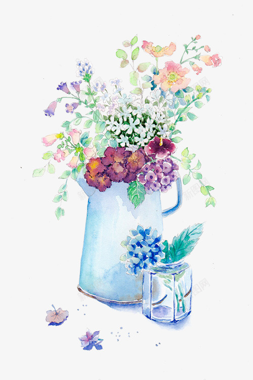 花瓶里的花psd免抠素材_新图网 https://ixintu.com 彩色 植物 花朵 花瓶 装饰素材