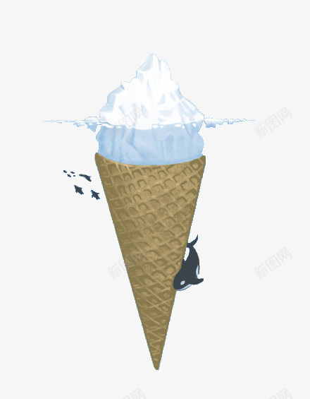 冰山还是冰淇淋png免抠素材_新图网 https://ixintu.com 冰山 冰淇淋 创意 模型 素材 雪