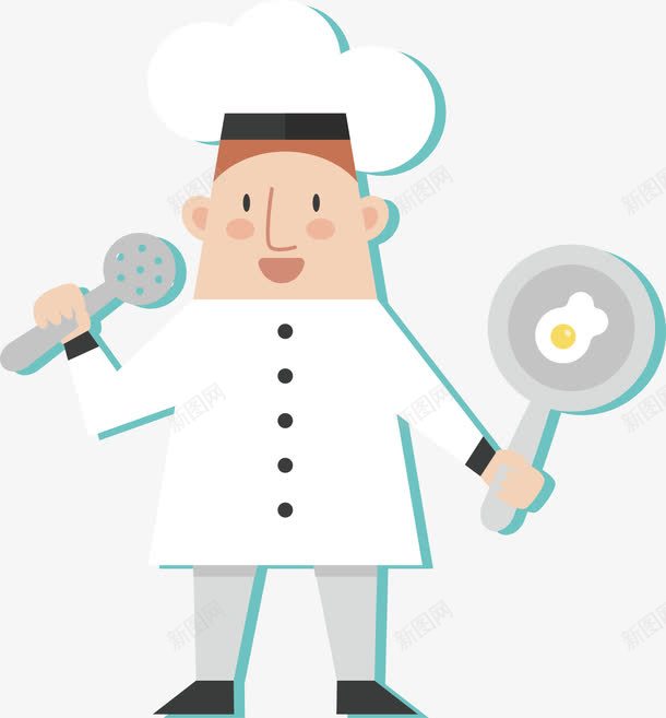 营养美味的早餐png免抠素材_新图网 https://ixintu.com 健康早餐 厨师 早餐店 煎鸡蛋 矢量素材