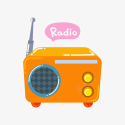 收音机装饰卡通收音机高清图片