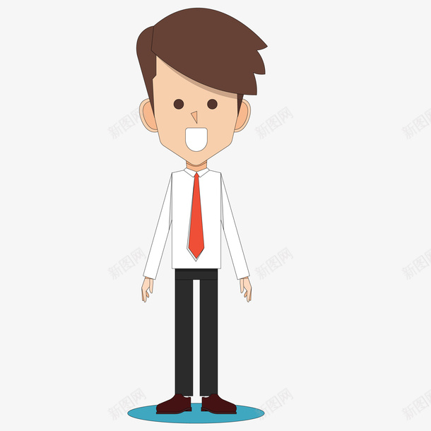 扁平化商务人士矢量图ai免抠素材_新图网 https://ixintu.com 人物设计 商务人士 扁平化 男性人物 笑容 矢量图