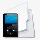 音频文件和文件夹文件夹iPod黑色图标高清图片