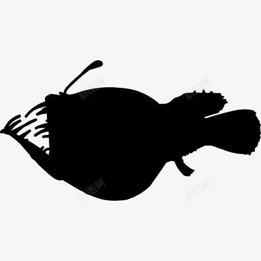 鱼鱼的轮廓图标png_新图网 https://ixintu.com 动物 动物王国 形状 琵琶鱼 轮廓 鱼