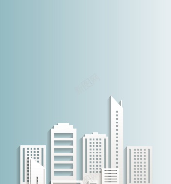 抽象城市建筑矢量图背景