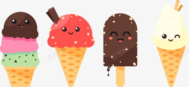 创意冰淇淋png免抠素材_新图网 https://ixintu.com 冰棍 可爱 甜筒 雪糕