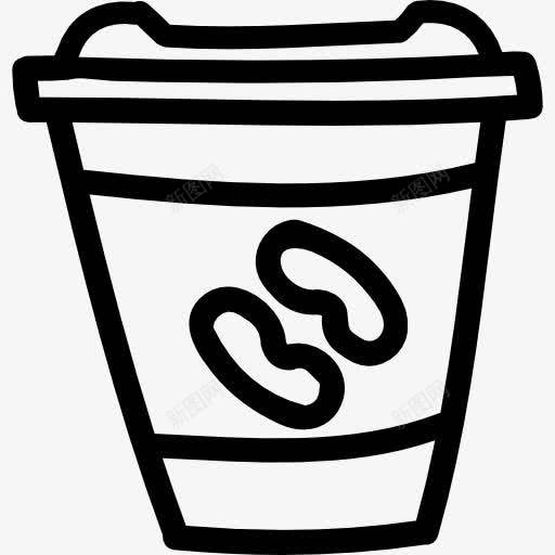 咖啡杯手绘轮廓图标png_新图网 https://ixintu.com 咖啡 手绘 热 玻璃 轮廓 食品 饮料
