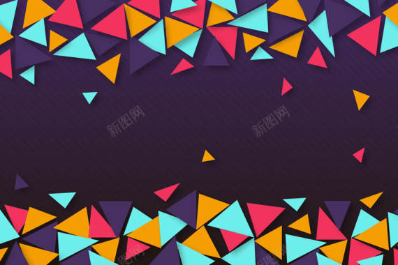 彩色色块几何图案平面广告矢量图背景