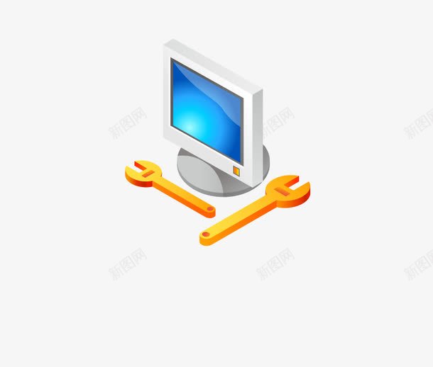维修电器png免抠素材_新图网 https://ixintu.com 卡通 工具 电器 电脑 维修
