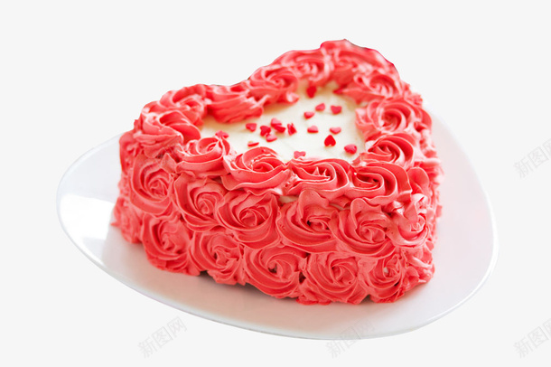 爱心蛋糕情人节蛋糕png免抠素材_新图网 https://ixintu.com 爱心蛋糕 甜点 盘子蛋糕 蛋糕