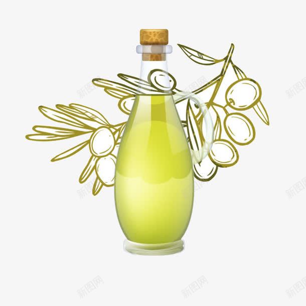 橄榄油矢量图eps免抠素材_新图网 https://ixintu.com 橄榄 橄榄油 瓶子 装饰 矢量图