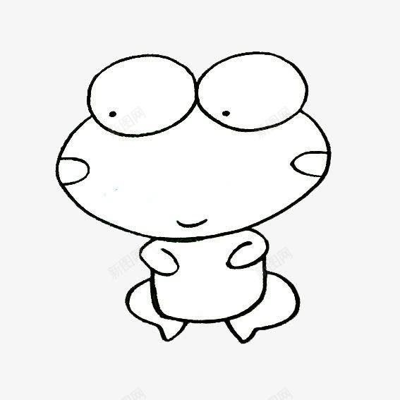 疑惑的青蛙png免抠素材_新图网 https://ixintu.com 卡通 大头 手绘 简笔画 青蛙