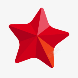 扁平化星星卡通红色的五角星矢量图高清图片