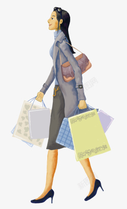 女人买购物女人矢量图高清图片