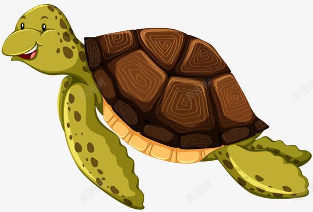游泳的海龟png免抠素材_新图网 https://ixintu.com 乌龟 卡通 海龟 绿色