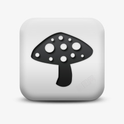 mushroom磨砂白广场图标食品饮料食品蘑菇高清图片