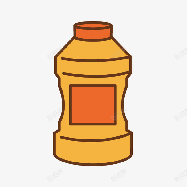卡通瓶子png免抠素材_新图网 https://ixintu.com 卡通 卡通瓶子 可爱 橙色瓶子