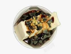 白豆腐美味姜汁松花蛋素材