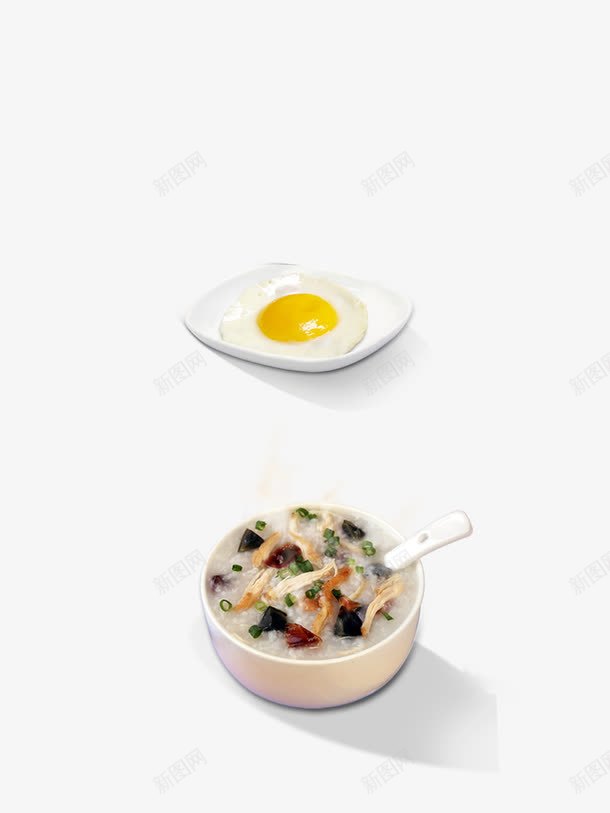 餐饮早餐png免抠素材_新图网 https://ixintu.com 早餐 海报 皮蛋瘦肉粥 鸡蛋