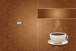 咖啡色背景图渐变简约咖啡菜单背景矢量图海报