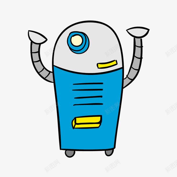 卡通可爱奇怪的机器人png免抠素材_新图网 https://ixintu.com 人物 儿童节 卡通 机器人 科学 科技 蓝色