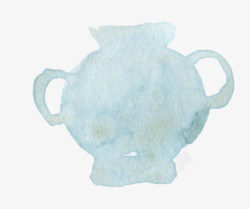 网页水彩画花瓶手绘水彩元素3高清图片
