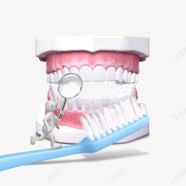 牙齿牙刷png免抠素材_新图网 https://ixintu.com 医疗 护牙 牙刷 牙医 牙齿 牙龈 牙龈健康刷牙防蛀牙