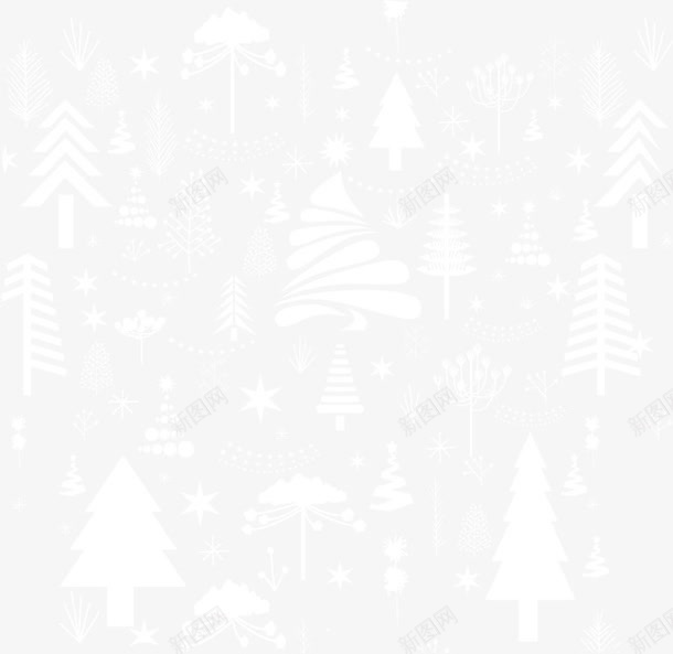 圣诞树png免抠素材_新图网 https://ixintu.com 创意圣诞树 白色圣诞树