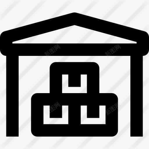 仓库图标png_新图网 https://ixintu.com 仓库 仓库logo 储存 建筑 机库 运输和交付
