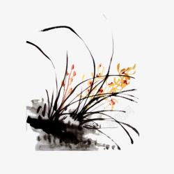 中国风绘画兰花水墨兰花高清图片