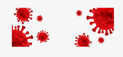 红色病毒新型冠状病毒矢量图高清图片