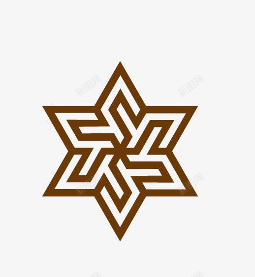 六角星装饰图案png免抠素材_新图网 https://ixintu.com 图案 欧式 花卉 装饰