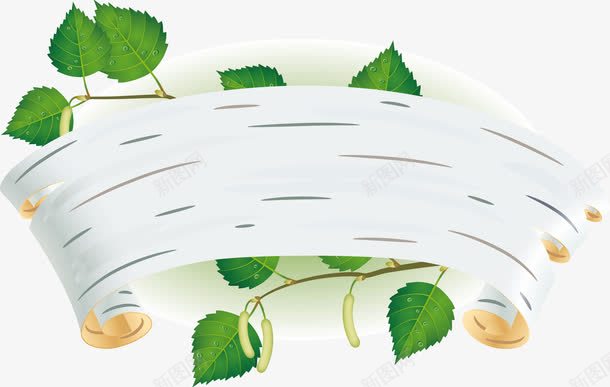 文字背景装饰png免抠素材_新图网 https://ixintu.com 文字框 文字背景装饰 绿色植物装饰