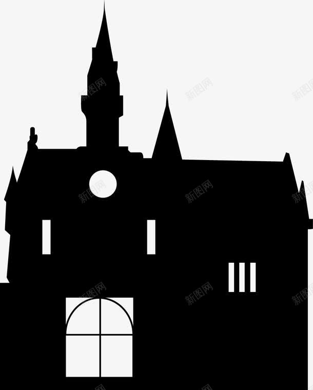 城堡古堡剪影城堡古堡教堂png免抠素材_新图网 https://ixintu.com 城堡古堡剪影