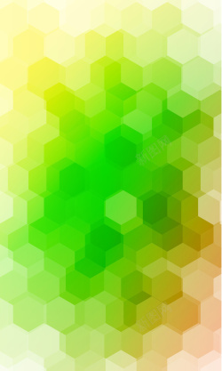 层叠图案炫彩淡绿色渐变几何蜂窝六边形背景矢量图高清图片