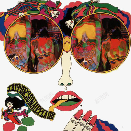 创意戴墨镜的女子psd免抠素材_新图网 https://ixintu.com 创意设计 女子 戴墨镜 装饰图案
