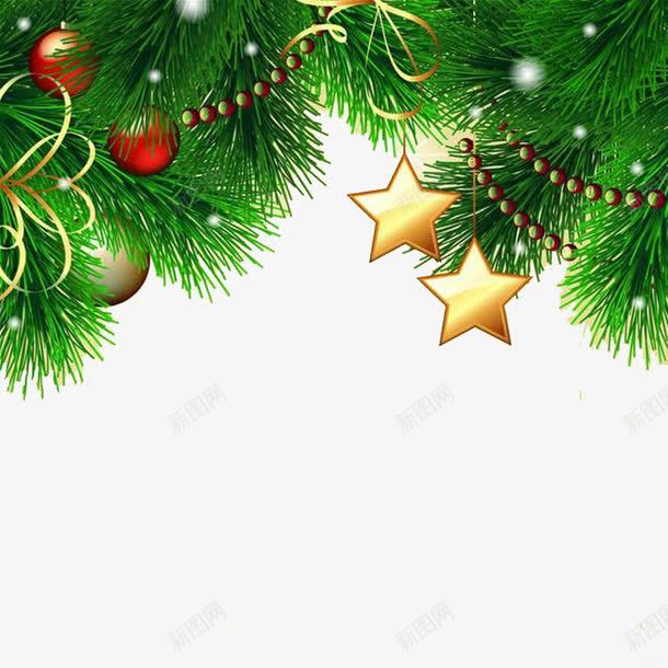 圣诞节边框装饰元素png免抠素材_新图网 https://ixintu.com 圣诞树 圣诞节 星星 边框装饰