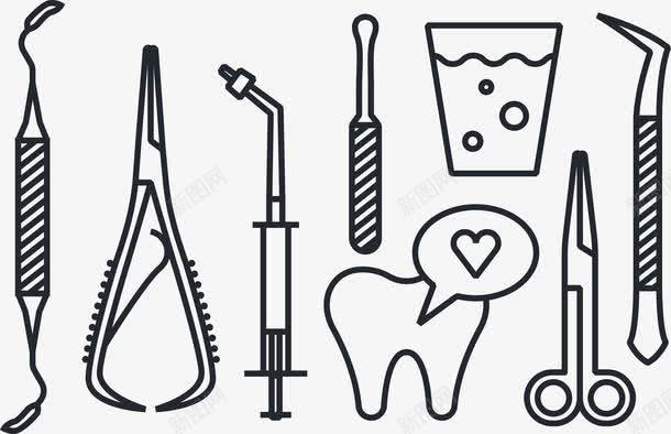 卡通牙医手术器具图标png_新图网 https://ixintu.com 剪刀 医疗 医疗器具 手术 手术器具 手术钳 牙医 牙科 牙齿 钳子 镊子