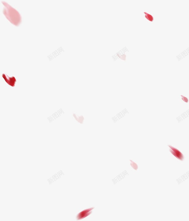 红色花瓣雨png免抠素材_新图网 https://ixintu.com 底纹 红色 纹理 背景 花瓣 花瓣雨
