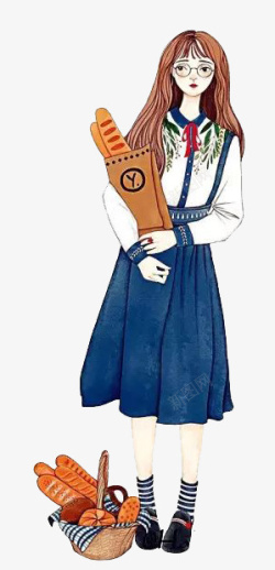 淑女装饰卡通女孩高清图片