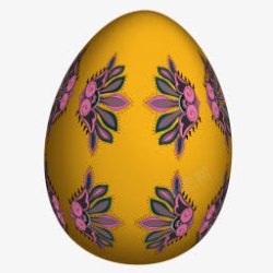 古风鸡蛋型花纹装饰素材