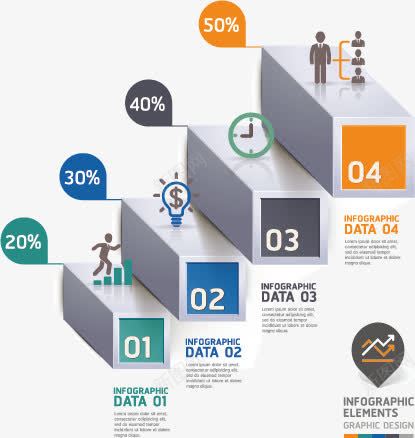 梯状信息图png免抠素材_新图网 https://ixintu.com PPT 企业 信息表 商业 商务统计 数据表 统计
