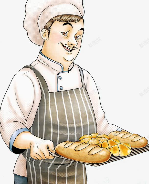 面包烘焙png免抠素材_新图网 https://ixintu.com 插画 烘焙 西点师 面包