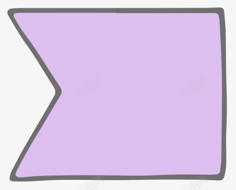 卡通紫色箭头图标图标