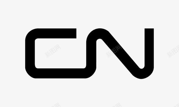 加拿大国家铁路标志图标png_新图网 https://ixintu.com 交通物流 标志元素 铁路 黑色logo